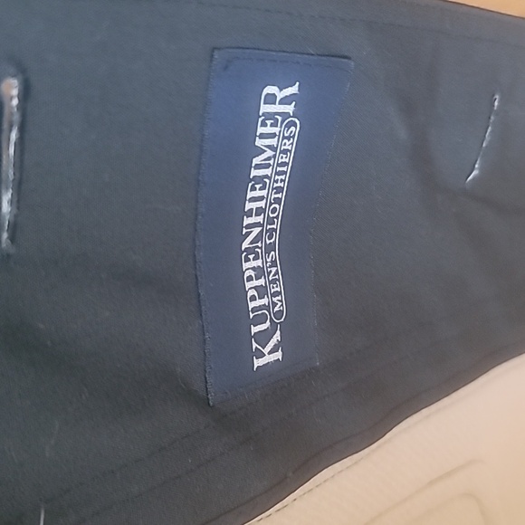 KUPPENHEIMER black trench coat wool lining size R44 belted rain and stain repell - Picture 12 of 15